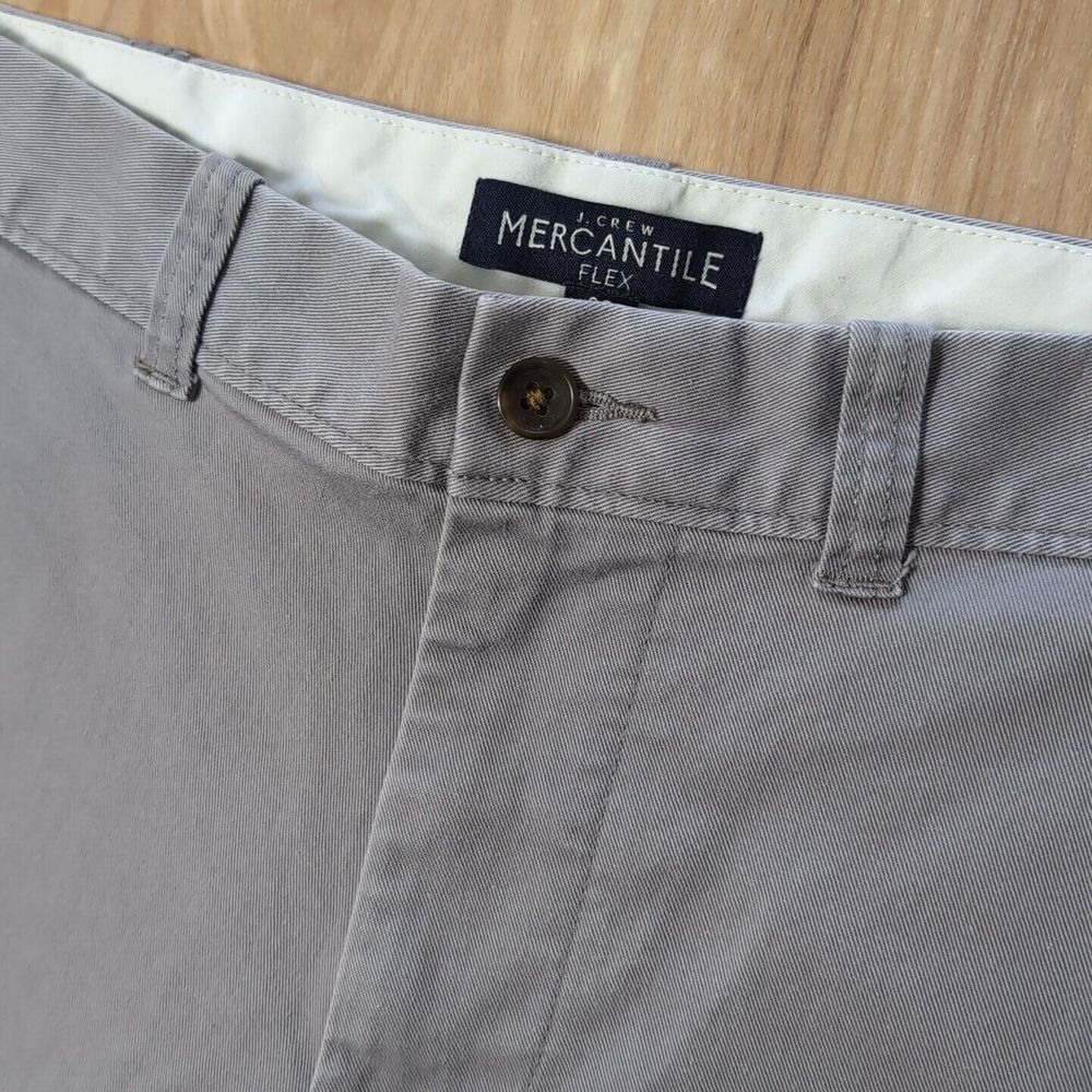 J Crew Mercantile Flex Chino Shorts Men's 29 X 11" Pocket Stretch Twill Gray